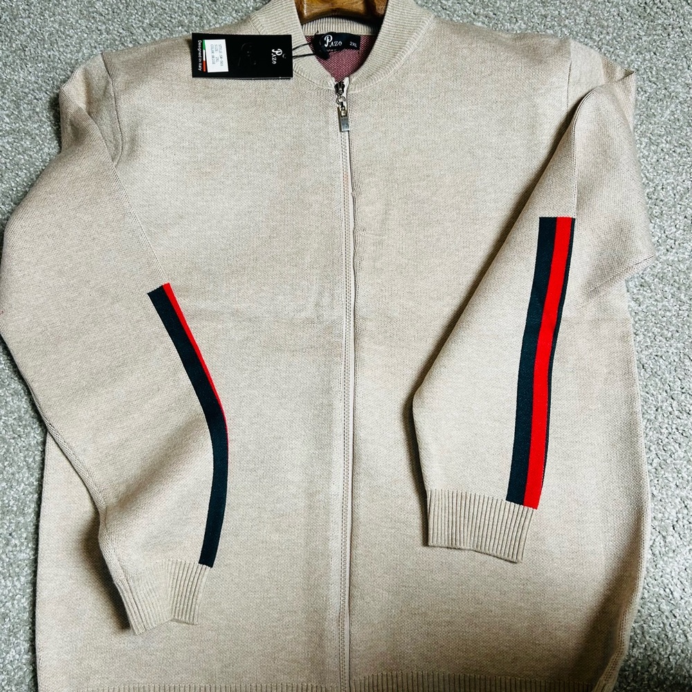 Designer cardigan sweater